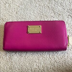 Michael Kors Fuchsia Leather Wallet